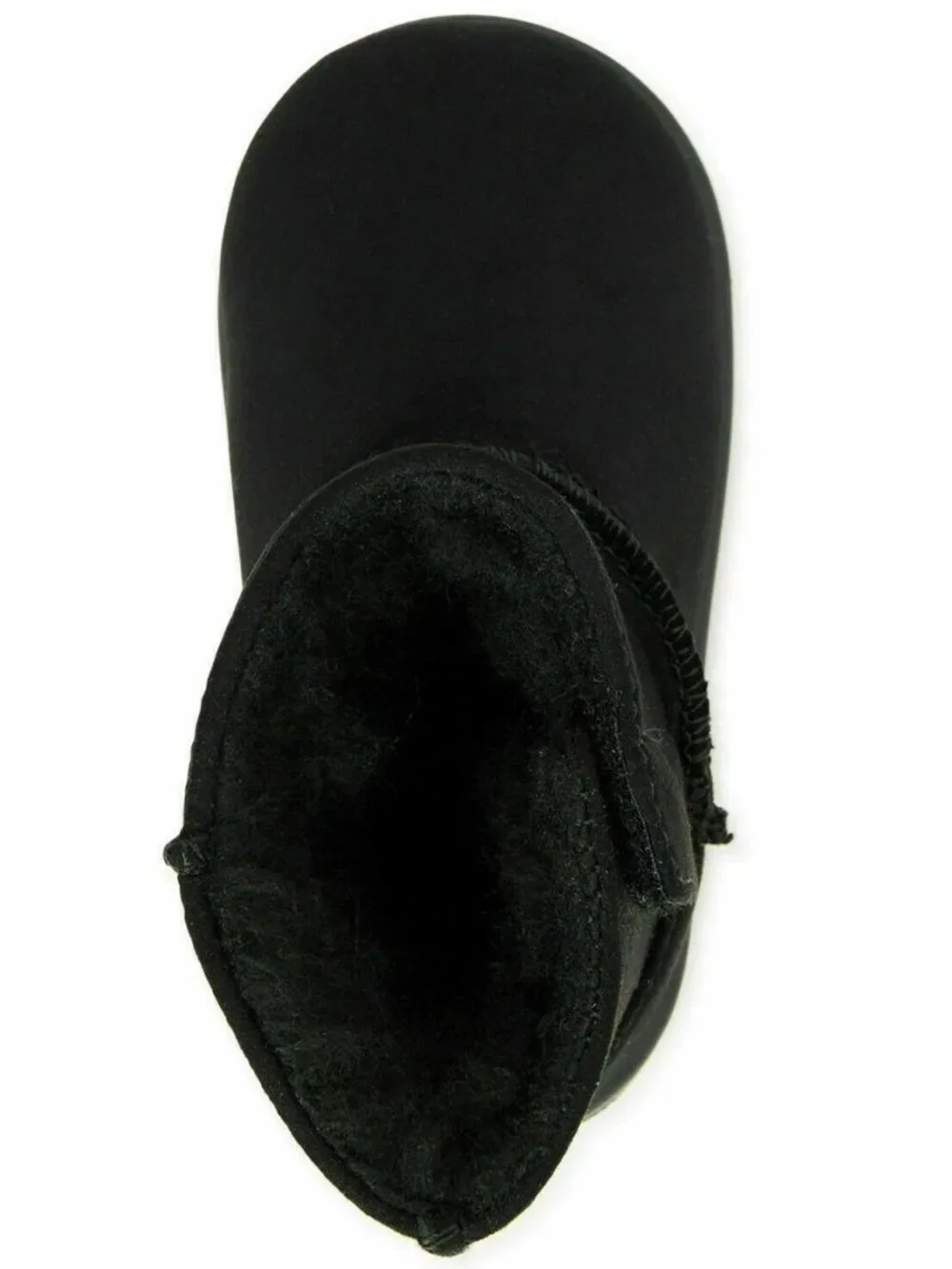 Wonder Nation Infant Size 2 Boots Cozy Black Pull-On Faux Fur Lightweight Warm